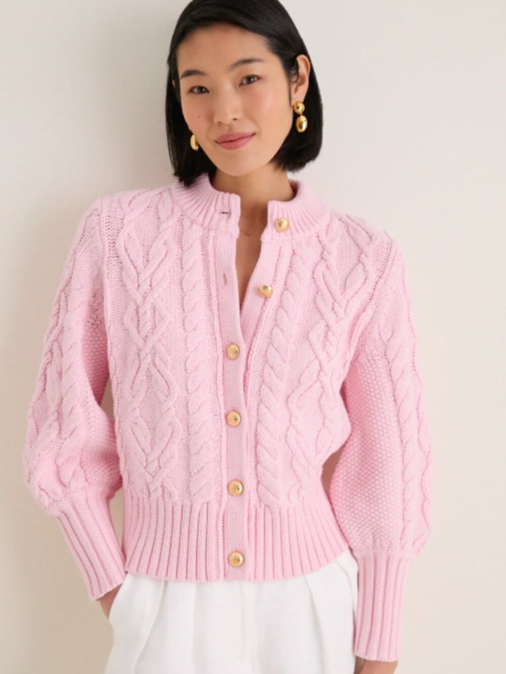 XL Tuckernuck Pink Salt Cotton Colette Cardigan